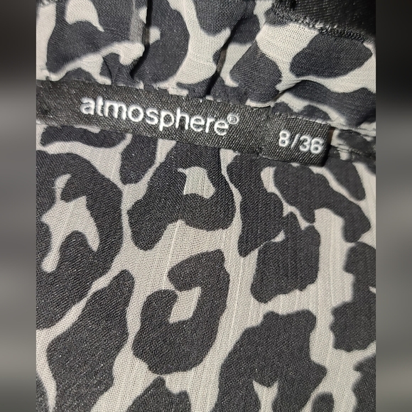 Atmosphere Leopard animal print sheer blouse US 4 - Picture 14 of 15